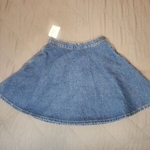 American Apparel Blue Demin Skater Skirt SZ XS NWT Deadstock Made In USA 78 MSRP